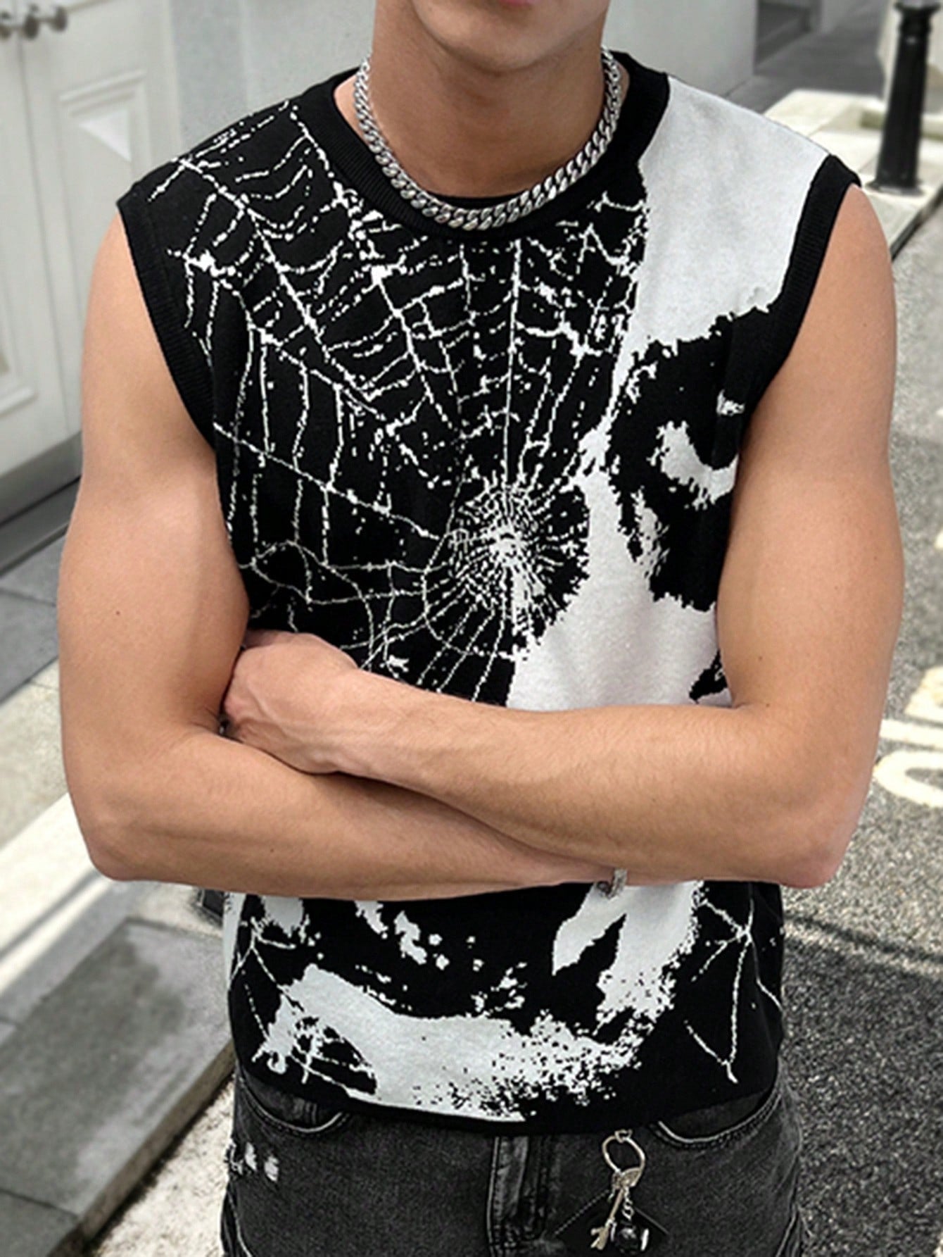 Web summer essential men's tank top