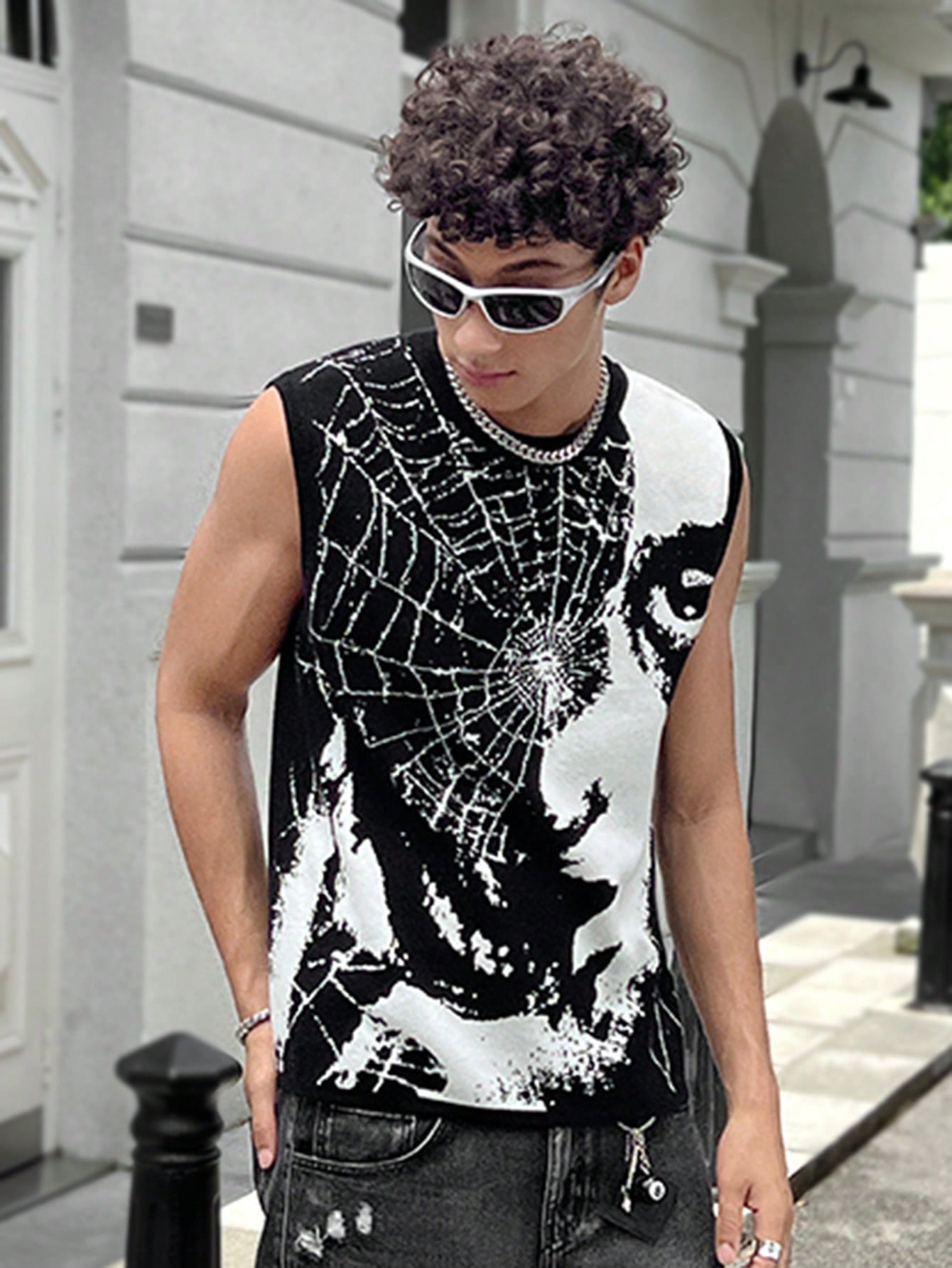 Web summer essential men's tank top