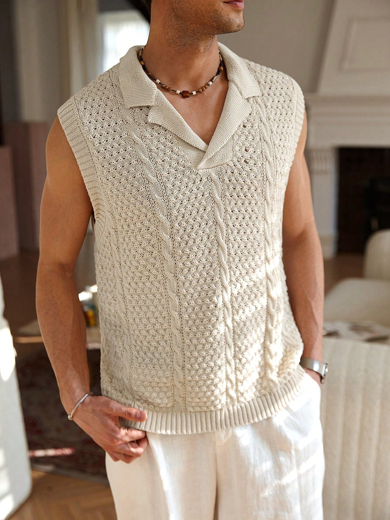 Versatile collared men's Vest