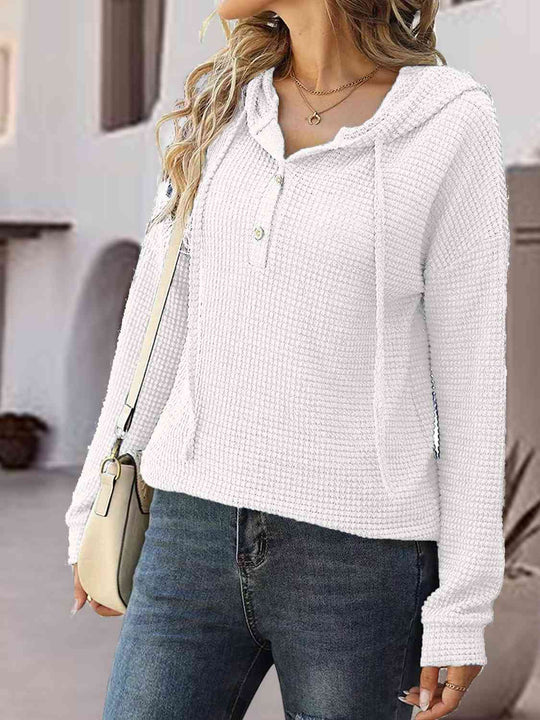 Knitted Hoodies for girls-White