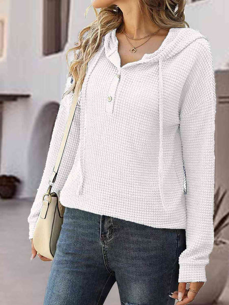 Knitted Hoodies for girls-White
