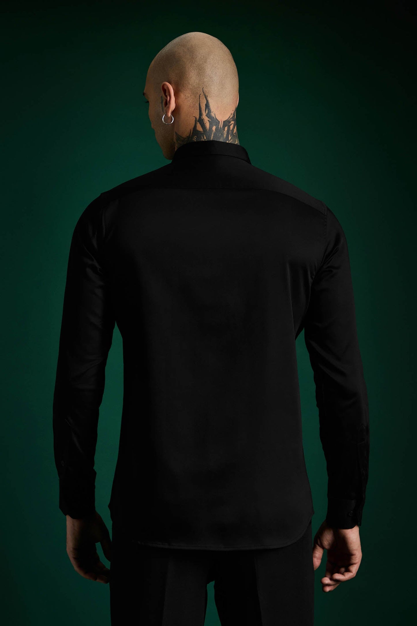 Forms- Hand Embroidered Designer Shirt - Black