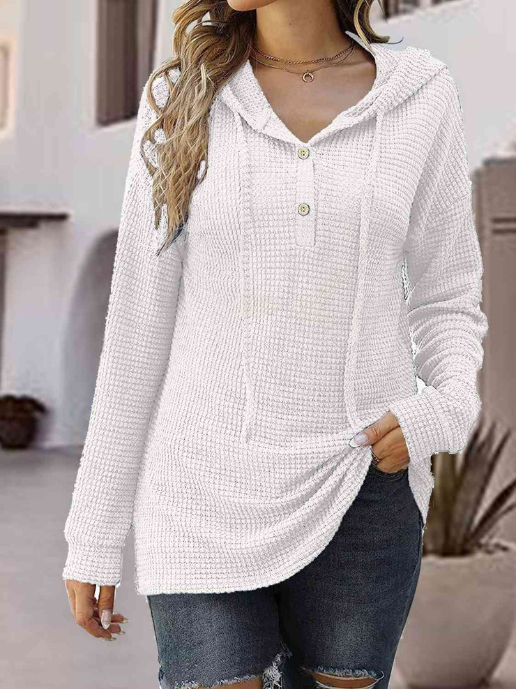 Knitted Hoodies for girls-White