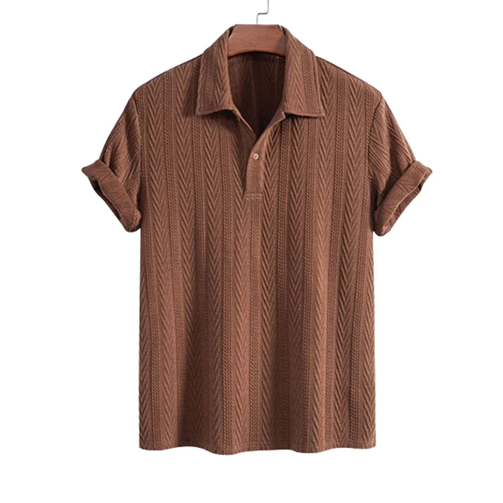 Men's Jacquard Textured Polo