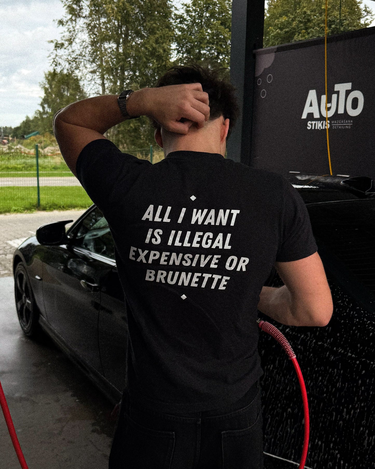 ALL I WANT IS ILLEGAL, EXPENSIVE OR BRUNETTE (BLACK)