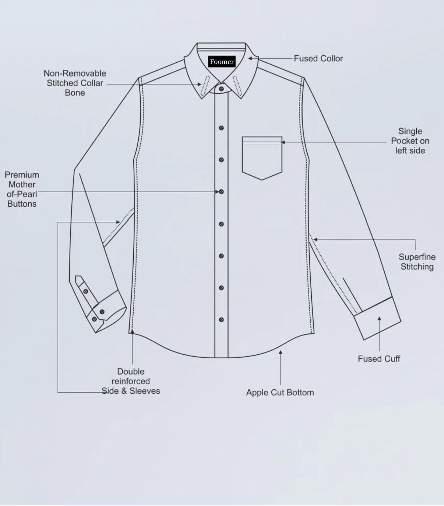 Formy White Smoke Luxury Formal Satin Cotton Shirt For Men's