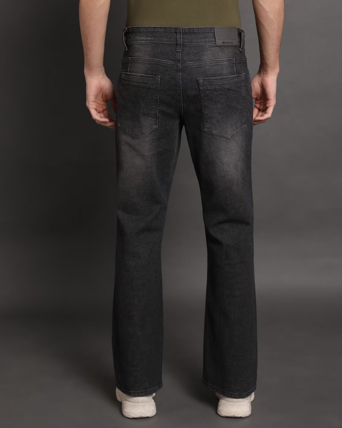 Straight Fit Black Fade Pants