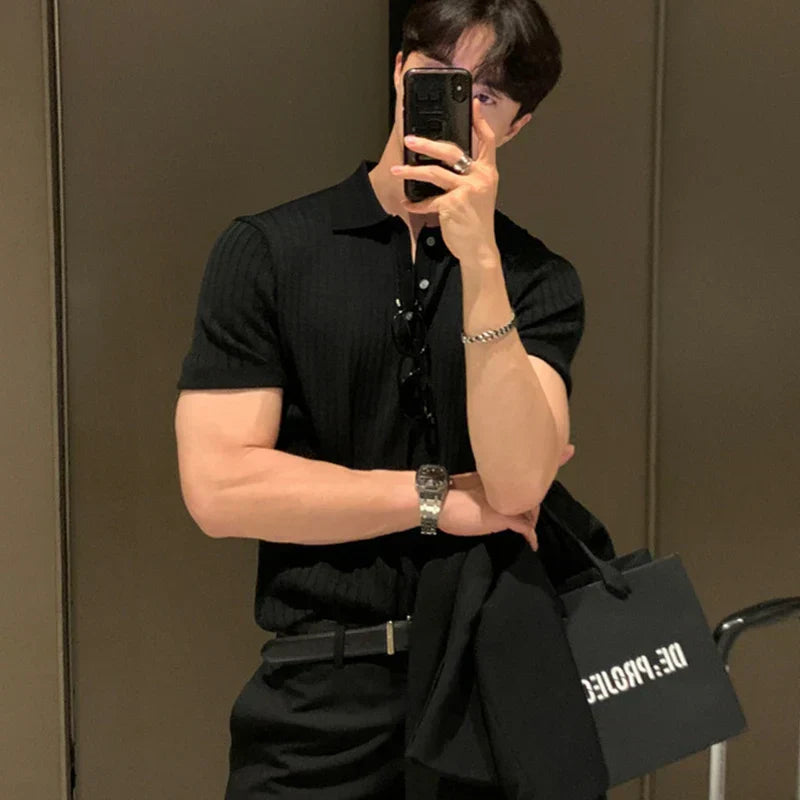 Mens Knit Polo