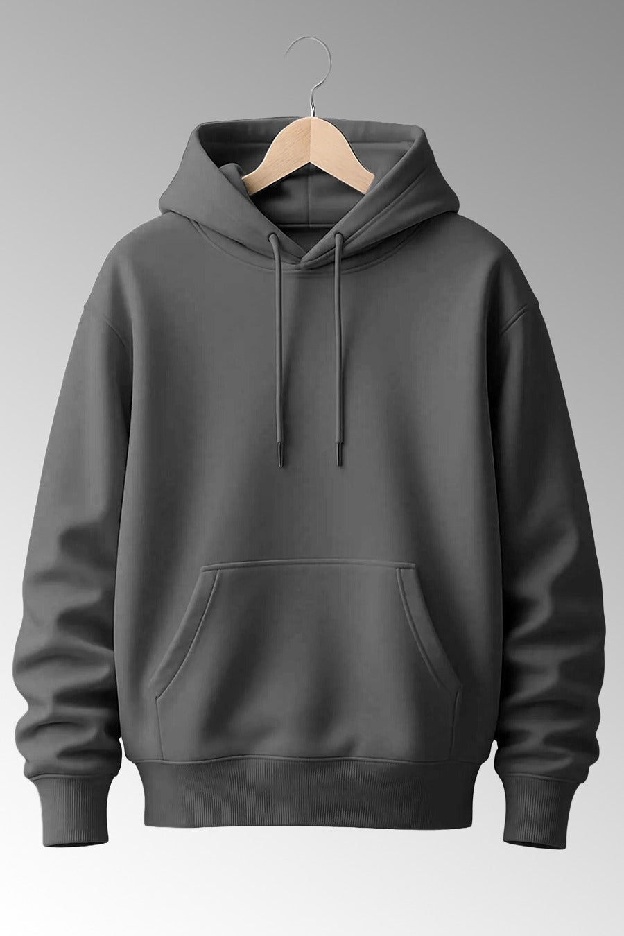 Men Dark Grey Hoodie for Winter