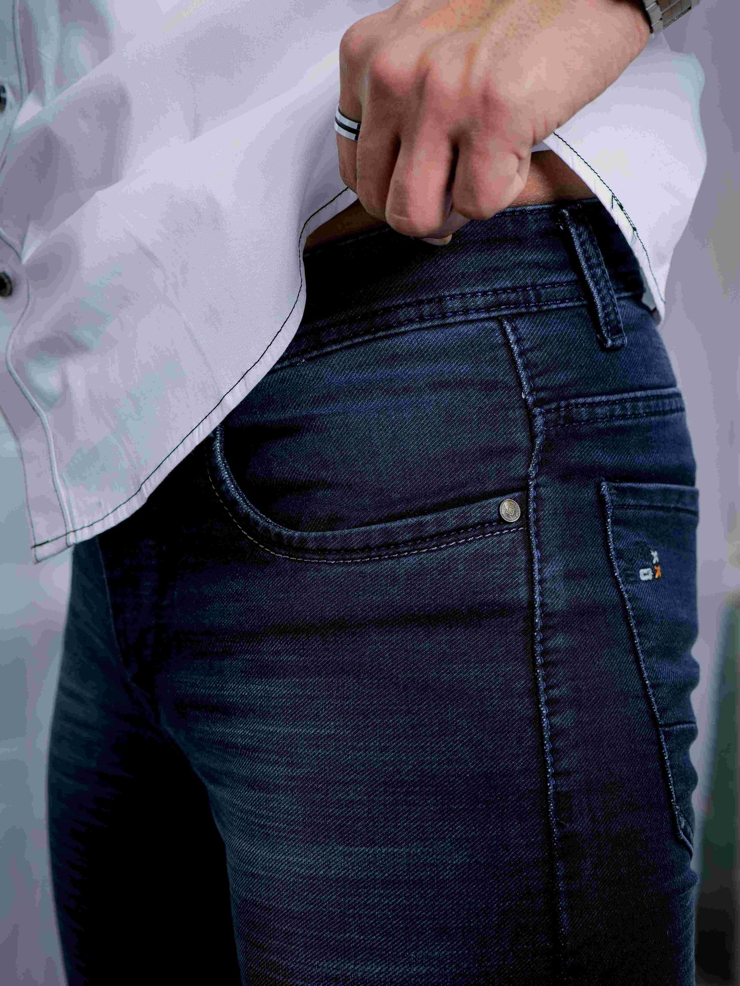 Navy Skinny Stretch Jeans