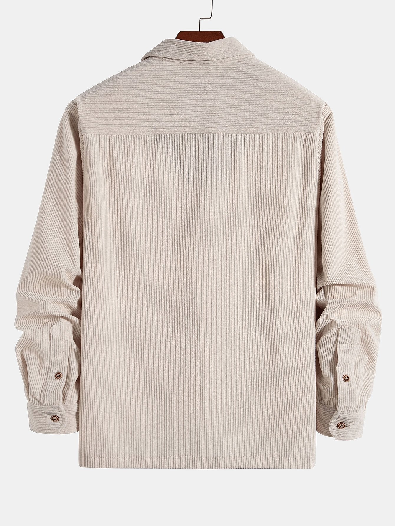 Long Sleeve Polo Neck Corduroy Shirt