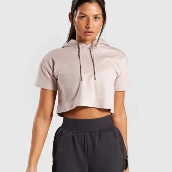 Back print short sleeve summer hoodie