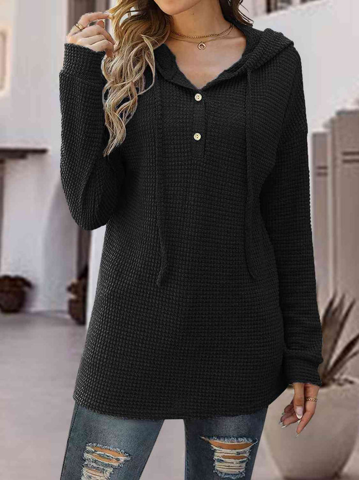 Knitted Hoodies for girls-Black