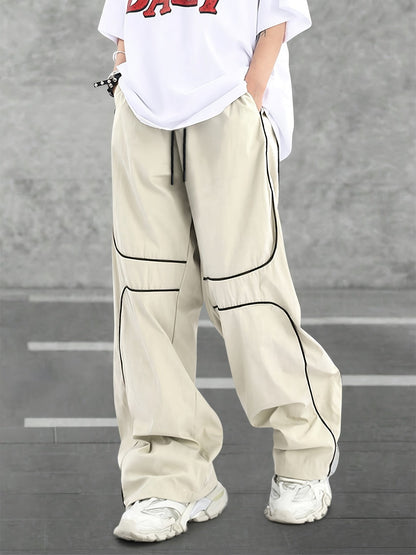 Baggy White Designer trackpants | summer essential|