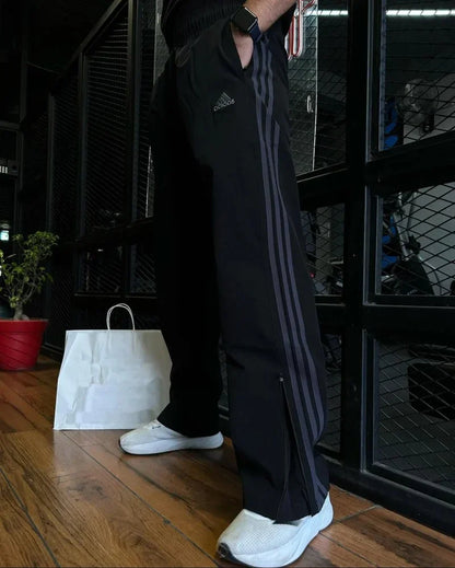Black Straight fit Track Pant