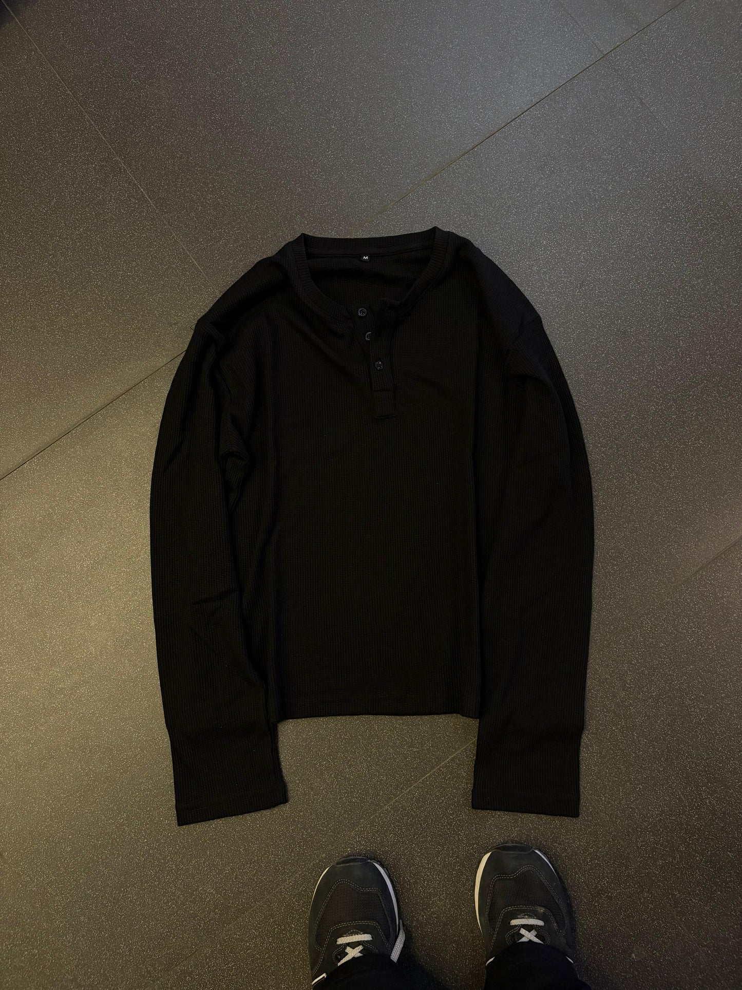 Easy Vibe Henley- Black