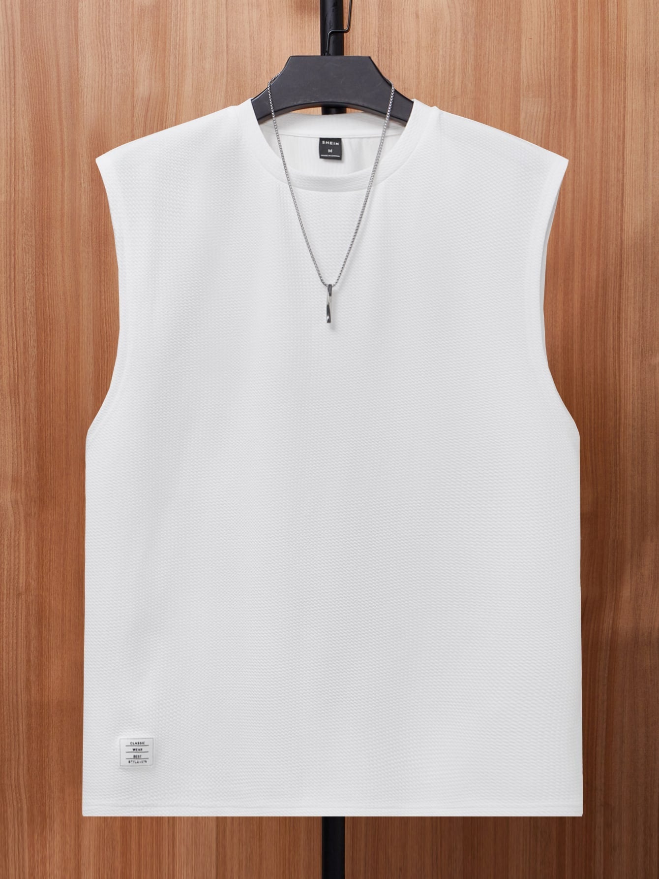 Men's Relaxed round neck tank top | white| summer essential|