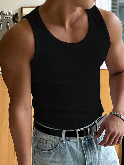 Versatile basic Men's tank top | Black|