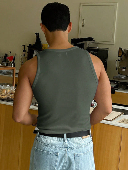 Versatile basic Men's tank top | Green |