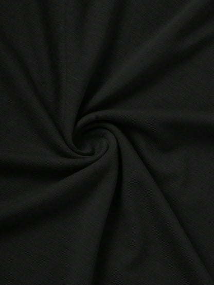 Summer essential men's buttoned tank top |Black|