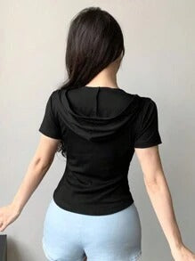 Body Fit Zipper  Summer Hoodie