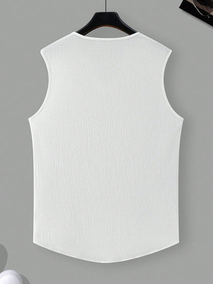 Comfortable Men's white tank top |summer essential|