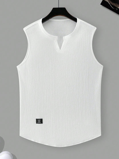 Comfortable Men's white tank top |summer essential|