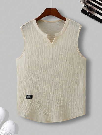 Comfortable Men's Apricot tank top |summer essential|