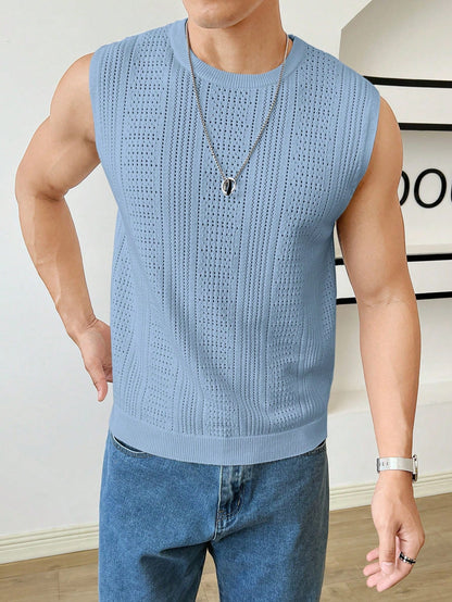 Trendy patterned men's tank top| Blue| premium quality |