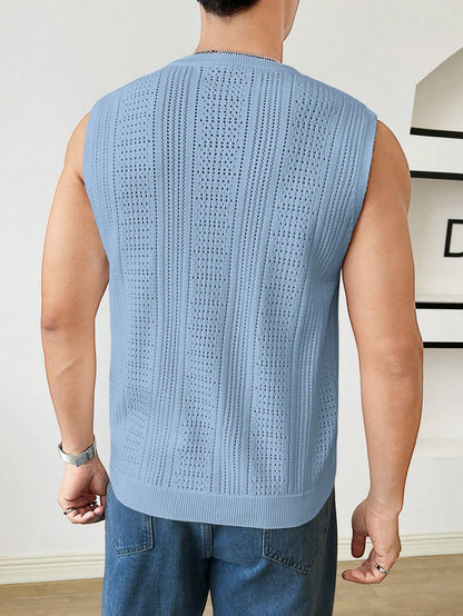 Trendy patterned men's tank top| Blue| premium quality |