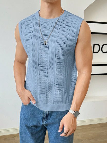 Trendy patterned men's tank top| Blue| premium quality |