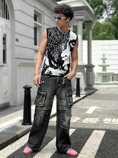 Web summer essential men's tank top