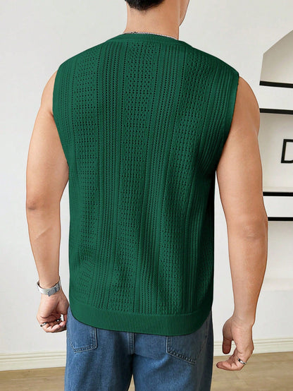 Trendy patterned men's tank top| Green| premium quality |