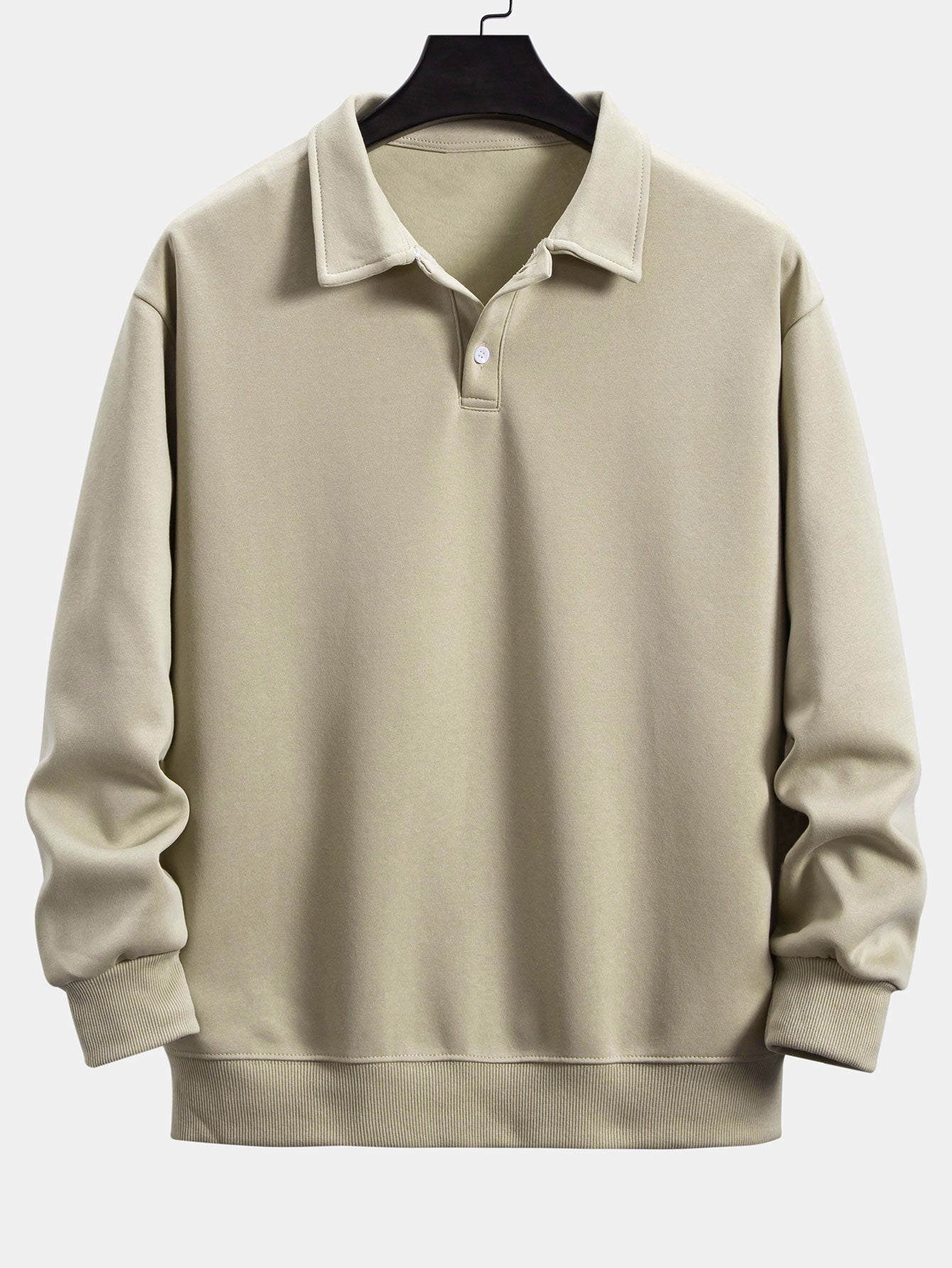 Relax Fit Polo Collar Sweatshirt