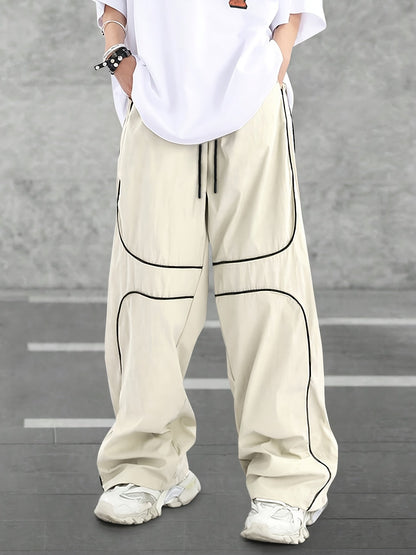 Baggy White Designer trackpants | summer essential|