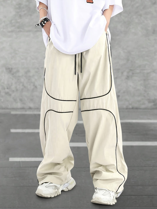 Baggy White Designer trackpants | summer essential|