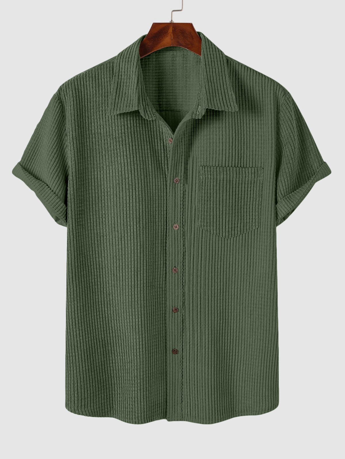 Mens Corduroy Front Pocket Shirt