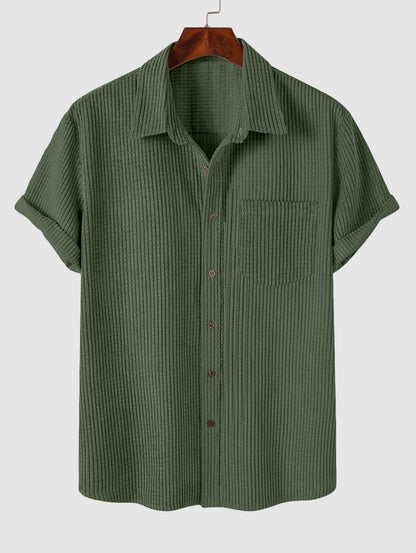 Mens Corduroy Front Pocket Shirt