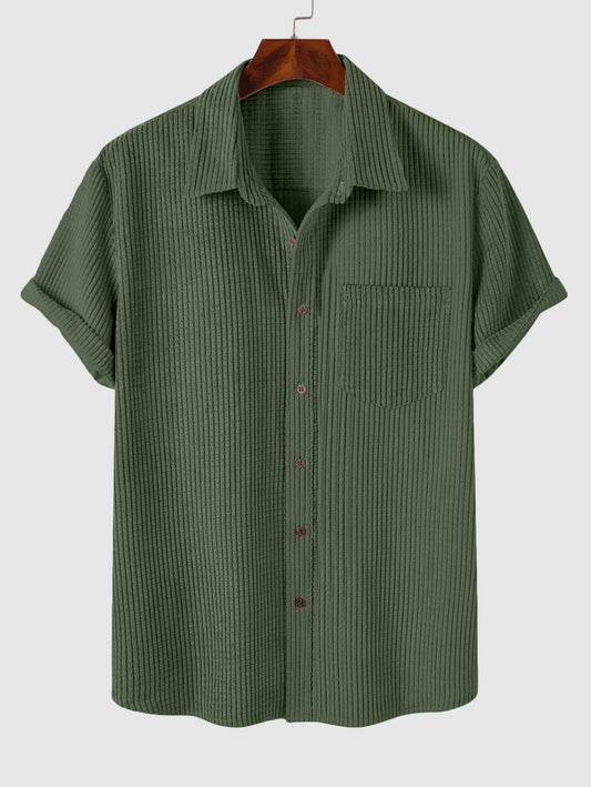Mens Corduroy Front Pocket Shirt