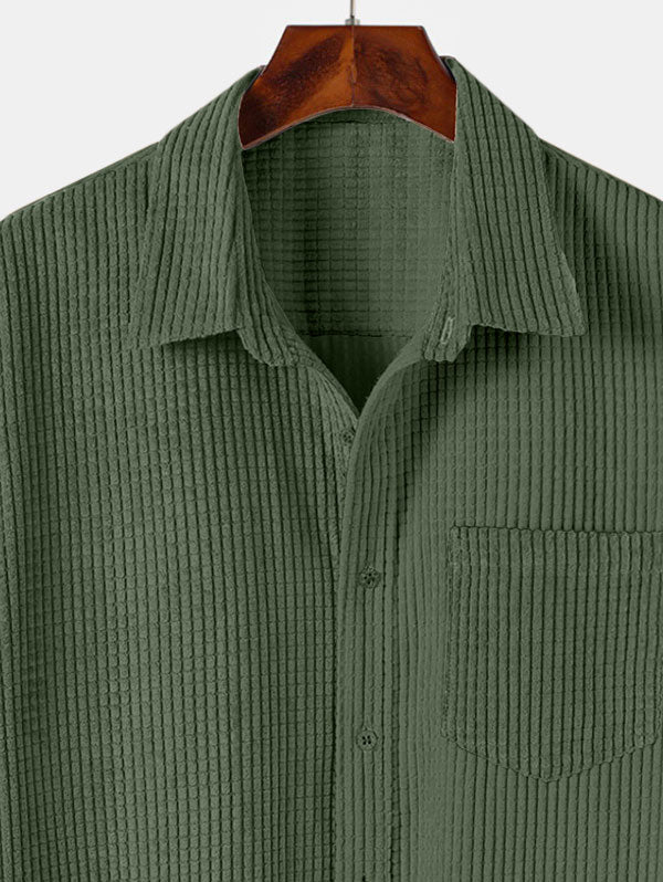 Mens Corduroy Front Pocket Shirt