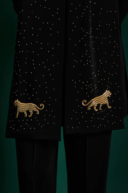 Bobcat - Hand Embroidered Designer Shawl