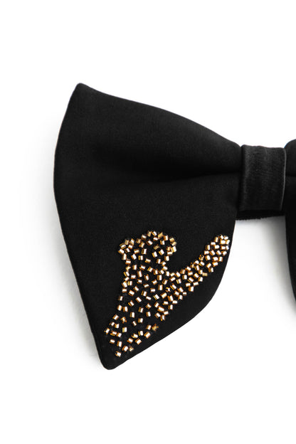 Panther Pounce - Hand Embroidered Designer Bow-Tie