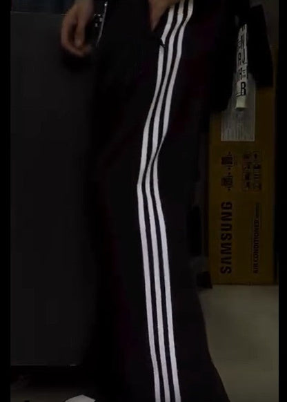 White stripes track pants | premium| Black