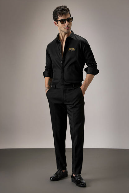 Komal Kothari Hand Embroidered Designer Shirt - Black
