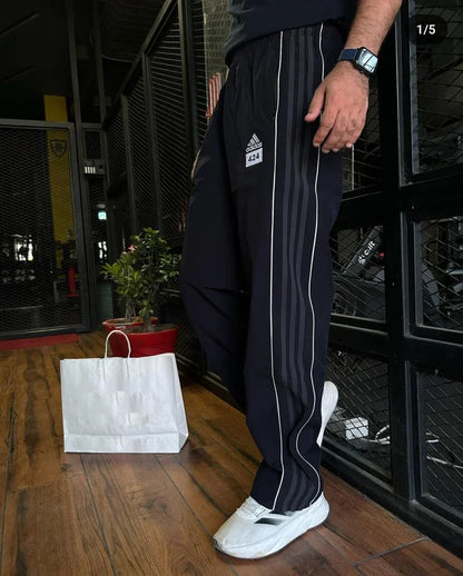 Black Straight fit Track Pant