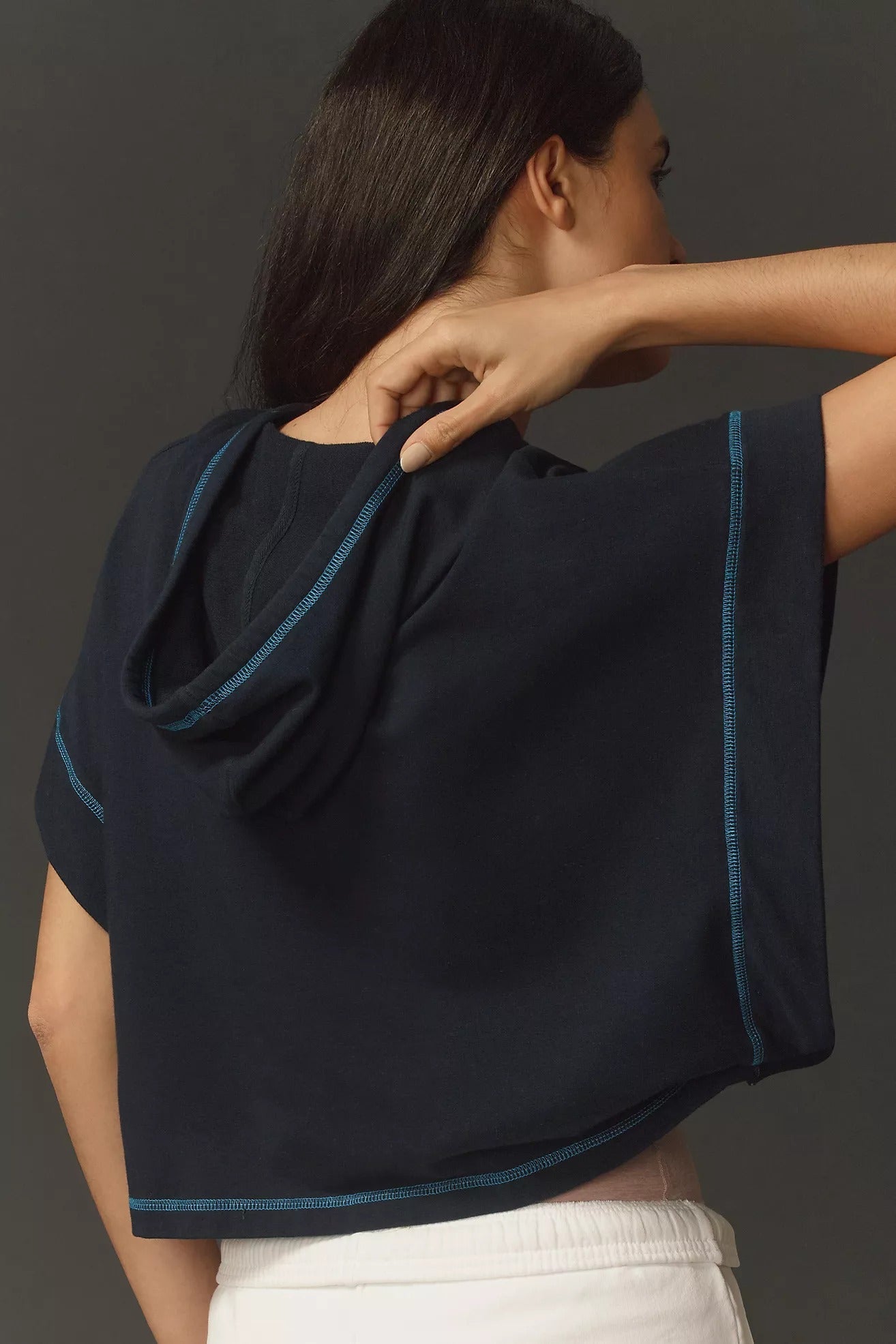 Roadster crop Summer Hoodie with draw string