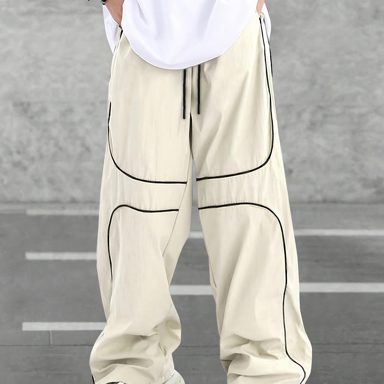 Baggy White Designer trackpants | summer essential|