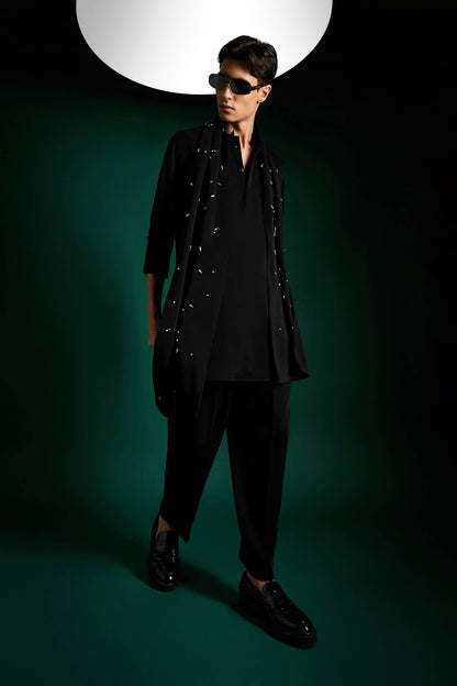 Flecked - Hand Embroidered Designer Shawl