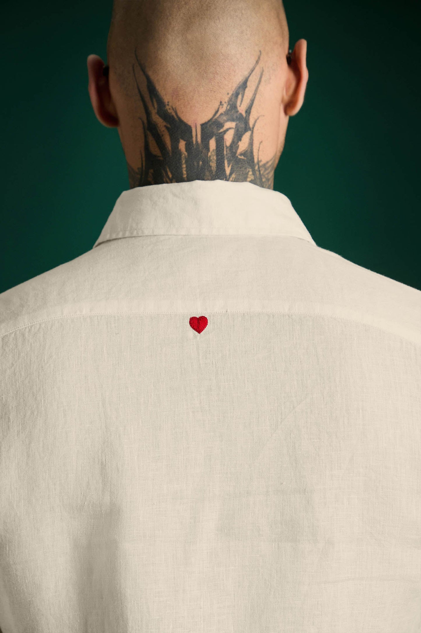 Heart Irish Linen Shirt - Ivory