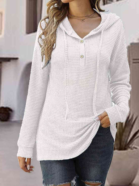 Knitted Hoodies for girls-White